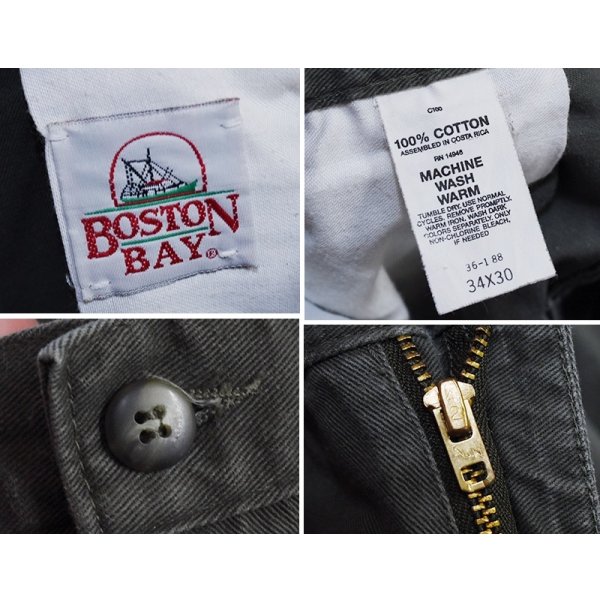 画像2: 【ビンテージ】【BOSTON BAY】ボストンベイ【オリーブグリーン】2タック 【コットンパンツ】【34ｘ30】 