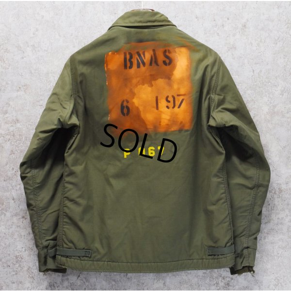画像4: 【70's】【米軍実物】【U.S.NAVY】 【アルファ製】ステンシル入り【A-2】デッキジャケット【サイズM】 