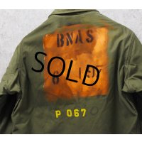 【70's】【米軍実物】【U.S.NAVY】 【アルファ製】ステンシル入り【A-2】デッキジャケット【サイズM】 