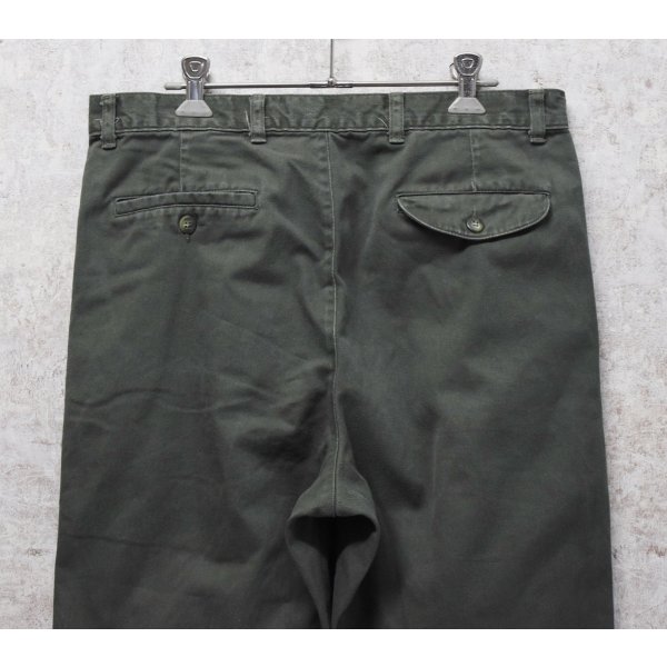 画像3: 【ビンテージ】【BOSTON BAY】ボストンベイ【オリーブグリーン】2タック 【コットンパンツ】【34ｘ30】 
