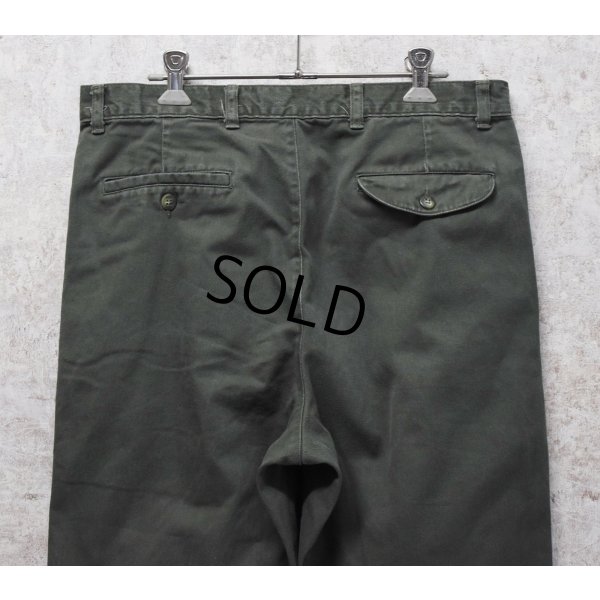 画像3: 【ビンテージ】【BOSTON BAY】ボストンベイ【オリーブグリーン】2タック 【コットンパンツ】【34ｘ30】 