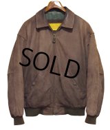 〜00’ｓ【ビンテージ】【Timberland】ティンバーランド【ブラウン】ヌバックレザー【カウハイド】【オールレザージャケット】【ジップアップブルゾン】【サイズL】 