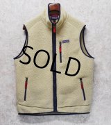 ビンテージ【パタゴニア】【patagonia】ベージュ【レトロパイルベスト】【フリースベスト】【サイズL】 