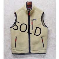 ビンテージ【パタゴニア】【patagonia】ベージュ【レトロパイルベスト】【フリースベスト】【サイズL】 