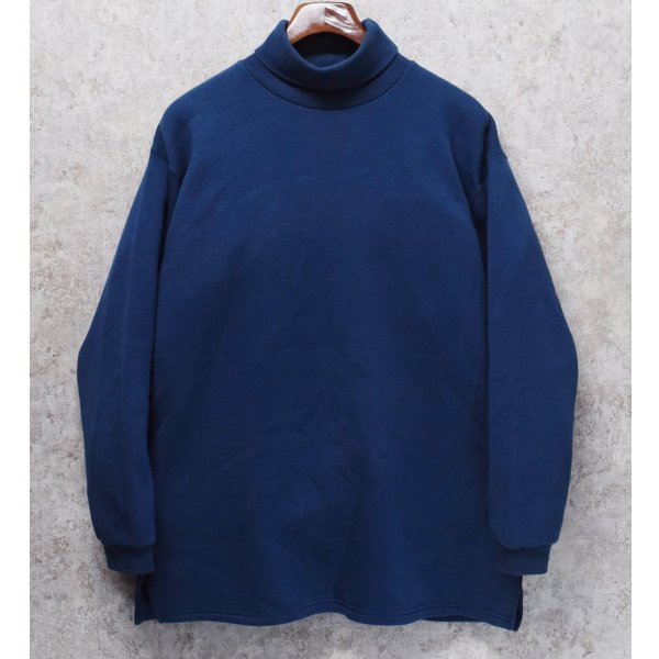 画像1: 90's【USA製】ビンテージ【LEE】【リー】【紺】無地【タートルネック】【スウェット】【サイズL】 