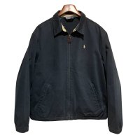 【ラルフローレン】【POLO RALPH LAUREN】ビンテージ【紺】【コットン】ジップアップブルゾン【スウィングトップ】【サイズＬ】 