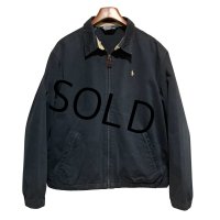 【ラルフローレン】【POLO RALPH LAUREN】ビンテージ【紺】【コットン】ジップアップブルゾン【スウィングトップ】【サイズＬ】 