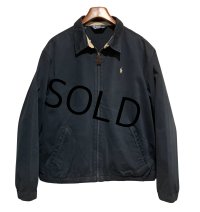 【ラルフローレン】【POLO RALPH LAUREN】ビンテージ【紺】【コットン】ジップアップブルゾン【スウィングトップ】【サイズＬ】 