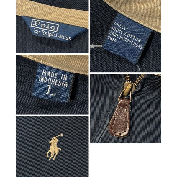 画像2: 【ラルフローレン】【POLO RALPH LAUREN】ビンテージ【紺】【コットン】ジップアップブルゾン【スウィングトップ】【サイズＬ】 