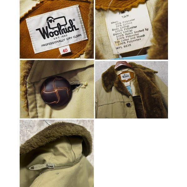 画像2: 程度良好!!【70’s】ビンテージ【ウールリッチ】WOOLRICH【襟ボア】【タンカラー】【コート】【US40】 
