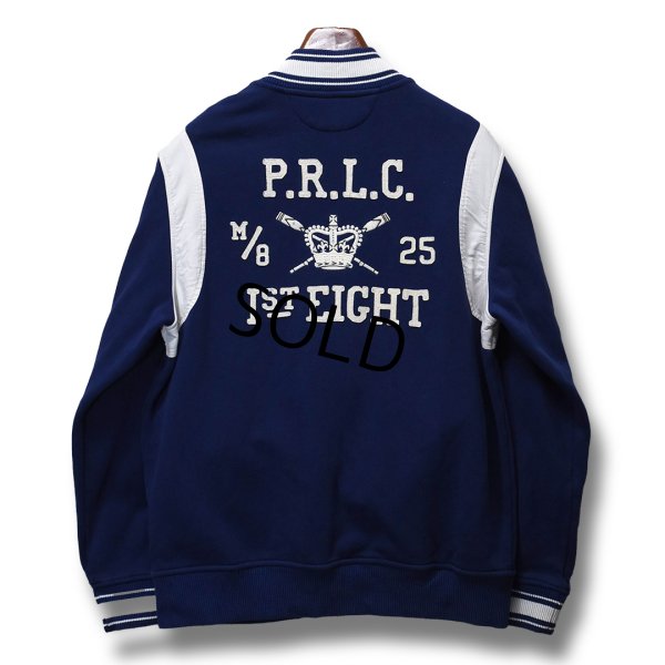画像1: ビンテージ【ラルフローレン】【POLO RALPH LAUREN】【青×白】【ブルゾン】【スウェットスタジャン】【サイズXL】 