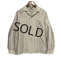 60’s【Benhil】ベンヒル【ビンテージ】【モスグレー】オープンカラーシャツ【開襟シャツ】【サイズL程度】 