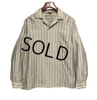 60’s【Benhil】ベンヒル【ビンテージ】【モスグレー】オープンカラーシャツ【開襟シャツ】【サイズL程度】 