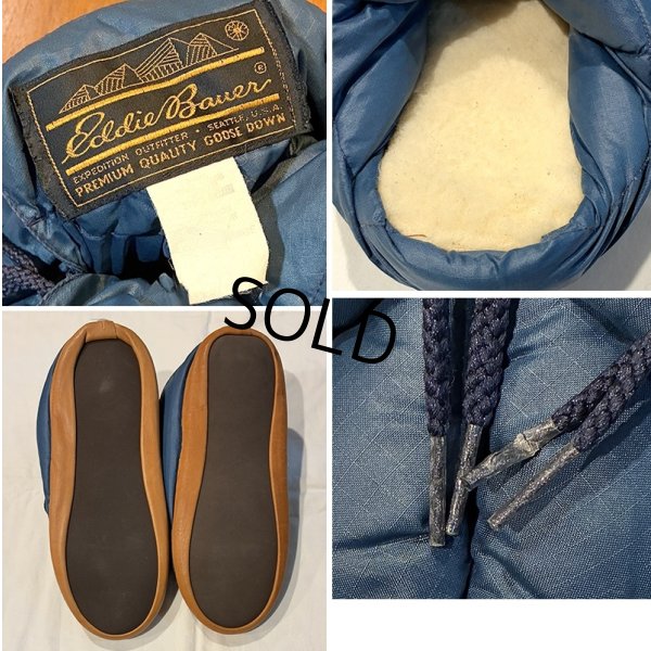 画像2: 程度良好!!【エディーバウアー】Eddie Bauer 青【ダウン】ルームシューズ　サイズXL　 