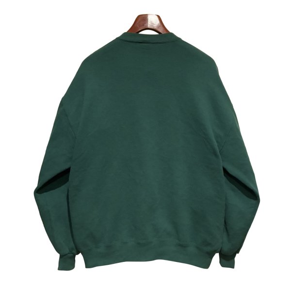 画像3: 90'ｓ【USA製】【RUSSELL】ラッセル 【ビンテージ】緑【無地】【クルーネック】前V スウェット【サイズXL】 