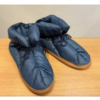 程度良好!!【エディーバウアー】Eddie Bauer 青【ダウン】ルームシューズ　サイズXL　 