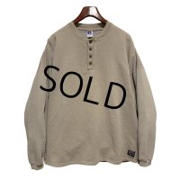 90's【USA製】【RUSSELL】ラッセル 【ビンテージ】ベージュ 【無地】【ヘンリーネックネックスウェット】【サイズXXL】 