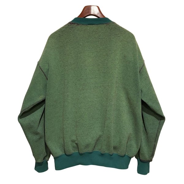 画像3: 90's【USA製】【ビンテージ】【duofold】デュオフォールド【緑ｘ紫】まだら模様【スウェット】【サイズＸＬ】 