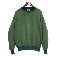 90's【USA製】【ビンテージ】【duofold】デュオフォールド【緑ｘ紫】まだら模様【スウェット】【サイズＸＬ】 