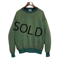 90's【USA製】【ビンテージ】【duofold】デュオフォールド【緑ｘ紫】まだら模様【スウェット】【サイズＸＬ】 