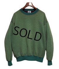 90's【USA製】【ビンテージ】【duofold】デュオフォールド【緑ｘ紫】まだら模様【スウェット】【サイズＸＬ】 