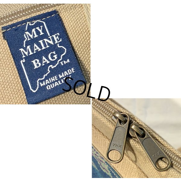 画像2: デッドストック USA製【MY MAINE BAG】マイメインバッグ【魚柄】青ｘベージュ 【ショルダーバッグ】  