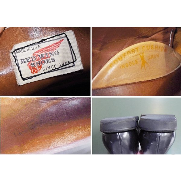 画像2: ~80's 【USA製】【Red Wing】【レッドウィング】【黒】【POSTMAN OXFORD】ポストマンシューズ【11D】【29cm程度】 