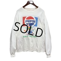 【80’s】USA製【PEPSI SKI TEAM】ペプシ 白【ロンT】【サイズXL】 