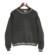 90's【JERZEES】ジャージーズ【ビンテージ】【グレーｘ黒】マイクロチェック スウェット【サイズL】 