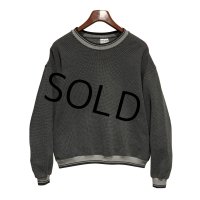 90's【JERZEES】ジャージーズ【ビンテージ】【グレーｘ黒】マイクロチェック スウェット【サイズL】 