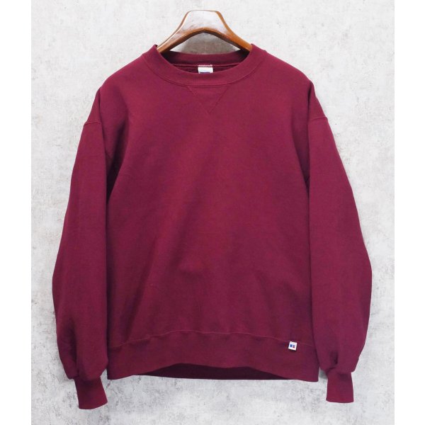 画像1: 90's【USA製】【RUSSELL】ラッセル 【ビンテージ】【紫】 前V【無地】【クルーネックスウェット】【サイズL】 