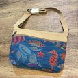 画像3: デッドストック USA製【MY MAINE BAG】マイメインバッグ【魚柄】青ｘベージュ 【ショルダーバッグ】<br>  (3)