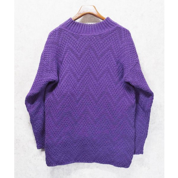 画像3: デッドストック【USA製】【ビンテージ】【Hunt Club】ハントクラブ【紫】【ハイネック】【コットンセーター】【サイズM】 