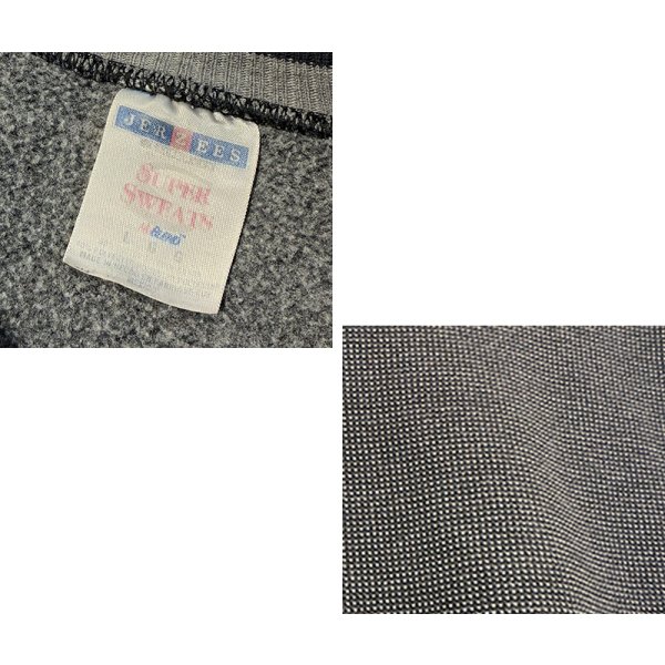画像2: 90's【JERZEES】ジャージーズ【ビンテージ】【グレーｘ黒】マイクロチェック スウェット【サイズL】 