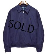 【ラルフローレン】【POLO RALPH LAUREN】【紺ｘ裏地白格子柄】【ブルゾン】スウィングトップ【サイズＬ】 