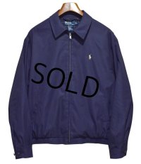 【ラルフローレン】【POLO RALPH LAUREN】【紺ｘ裏地白格子柄】【ブルゾン】スウィングトップ【サイズＬ】 