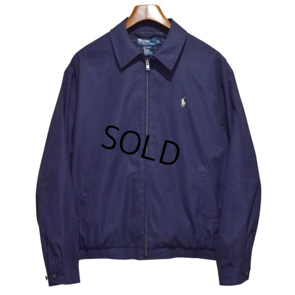 画像1: 【ラルフローレン】【POLO RALPH LAUREN】【紺ｘ裏地白格子柄】【ブルゾン】スウィングトップ【サイズＬ】 