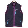 画像1: 未使用品 ビンテージ【パタゴニア】【patagonia】チャコール×紫×水色【レトロパイルベスト】【フリースベスト】【サイズL】<br> (1)