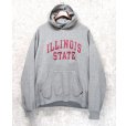 画像1: 90's~ メキシコ製 【ラッセル】【ビンテージ】【グレー】ILLINOIS STATE【イリノイ州立大学】【カレッジロゴ】パーカー【サイズＸＬ】<br> (1)
