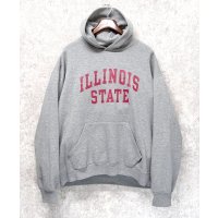 90's~ メキシコ製 【ラッセル】【ビンテージ】【グレー】ILLINOIS STATE【イリノイ州立大学】【カレッジロゴ】パーカー【サイズＸＬ】 