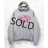 90's~ メキシコ製 【ラッセル】【ビンテージ】【グレー】ILLINOIS STATE【イリノイ州立大学】【カレッジロゴ】パーカー【サイズＸＬ】 