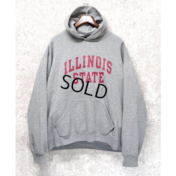 画像1: 90's~ メキシコ製 【ラッセル】【ビンテージ】【グレー】ILLINOIS STATE【イリノイ州立大学】【カレッジロゴ】パーカー【サイズＸＬ】 