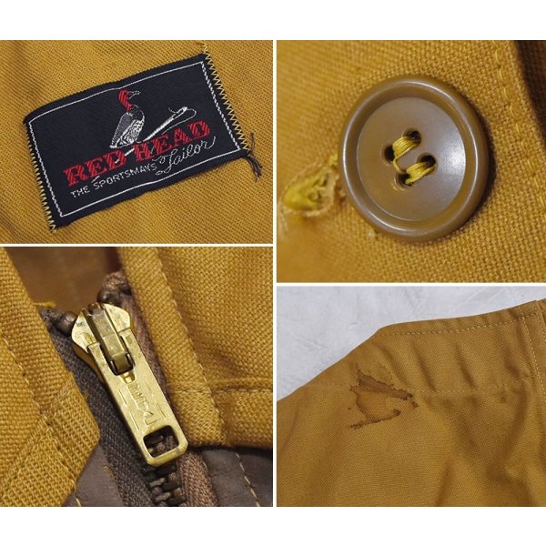 画像2: 60's【ビンテージ】【red head】レッドヘッド【ブラウン】【ハンティングベスト】L程度 