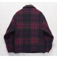 画像3: 60's【ビンテージ】【Pendleton】【ペンドルトン】【エンジ×黒ｘ緑チェック】【ウールジャケット】サイズＸＬ<br> (3)