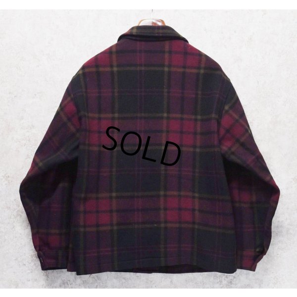 画像3: 60's【ビンテージ】【Pendleton】【ペンドルトン】【エンジ×黒ｘ緑チェック】【ウールジャケット】サイズＸＬ 