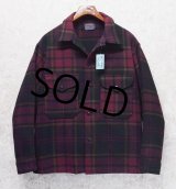 60's【ビンテージ】【Pendleton】【ペンドルトン】【エンジ×黒ｘ緑チェック】【ウールジャケット】サイズＸＬ 