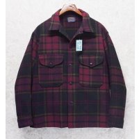60's【ビンテージ】【Pendleton】【ペンドルトン】【エンジ×黒ｘ緑チェック】【ウールジャケット】サイズＸＬ 