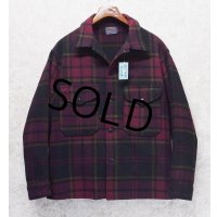 60's【ビンテージ】【Pendleton】【ペンドルトン】【エンジ×黒ｘ緑チェック】【ウールジャケット】サイズＸＬ 