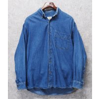 90's~【ビンテージ】【エディーバウアー】Eddie Bauer【デニム】【ボタンダウンシャツ】【サイズＭ】 
