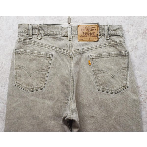 画像4: 90’ｓ【USA製】【ビンテージ】【LEVI'S】【リーバイス５５０】550 グレー  デニムパンツ 【34ｘ30】 